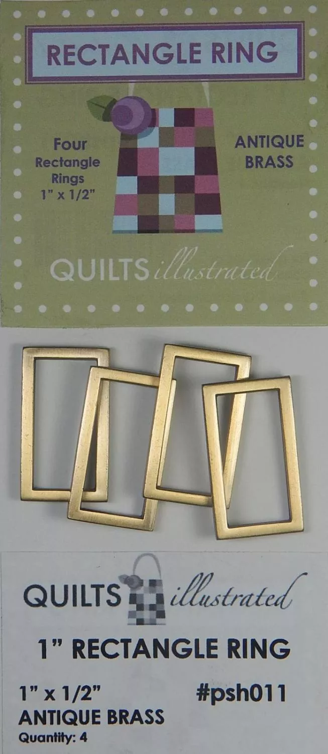 1" Rectangle Rings – Antique Brass
