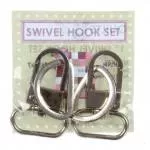 1” Swivel Hook Set – Nickel