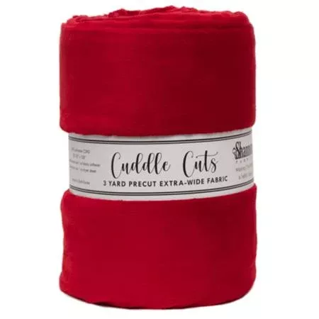 110" Wide Cardinal Solid Cuddle by Shannon- 3 Yard Pre-Cut