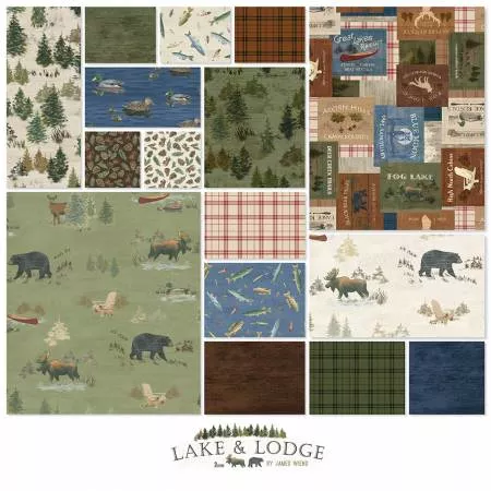 (16) Lake & Lodge Fat Quarter Bundle