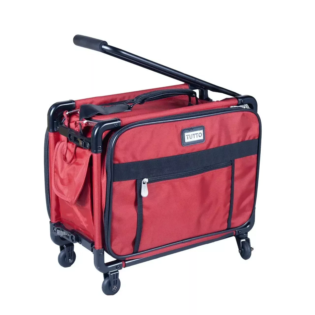 17" Tutto Small Carry-On Luggage on Wheels - RED