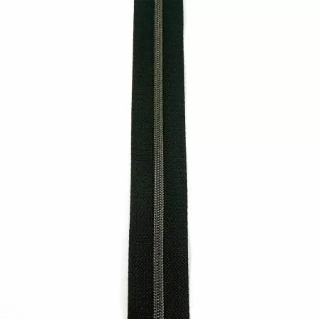#3 Emmaline Zippers-by-the-Yard 10yds Black Gunmetal Teeth