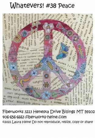 #38 Whatevers! Peace Collage Pattern by Laura Heine