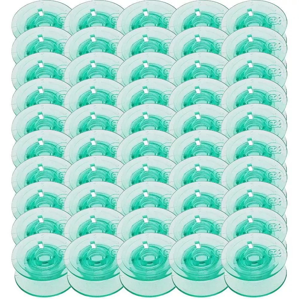 50 Transparent Bobbins for Groups 5, 6, 7 (Without Slot)