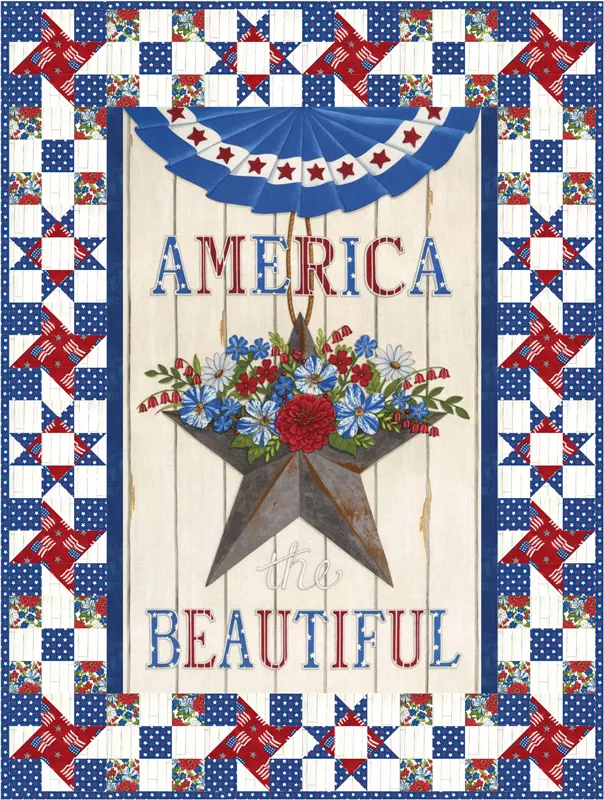 America the Beautiful Fabric Kit & Pattern Deb Strain in a Box