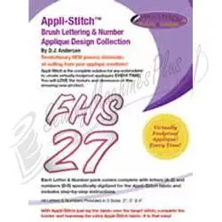 Appli-Stitch Brush Lettering & Number Pack