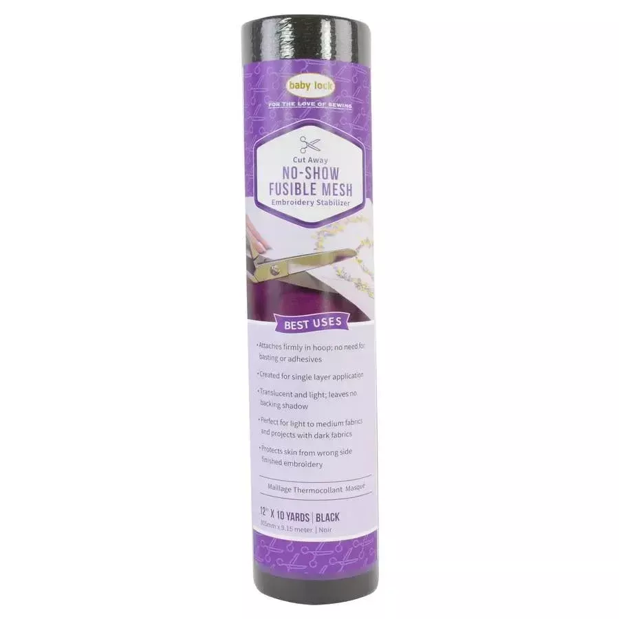 Baby Lock No Show Fusible Mesh Cut Away Stabilizer 1.5 Oz