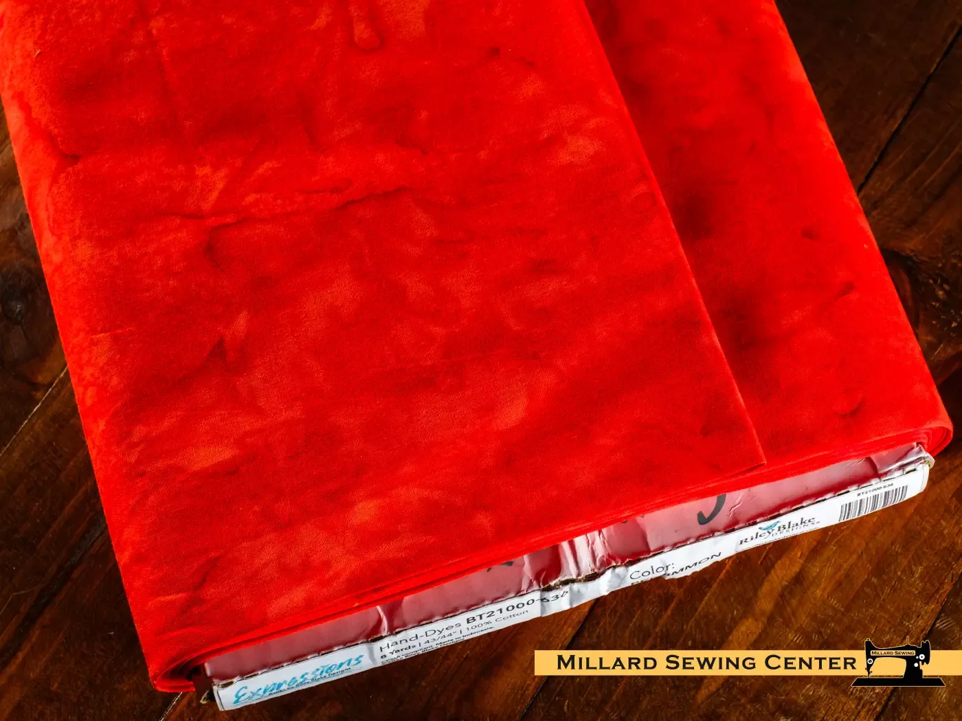 Cotton Fabric, 43/44″ Batiks Hand-Dyed in Persimmon by Riley Blake