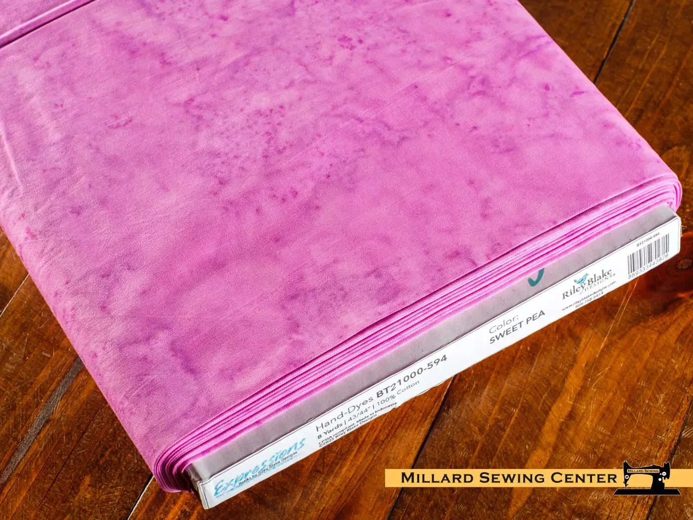 Cotton Fabric, 43/44″ Batiks Hand-Dyed in Sweet Pea by Riley Blake