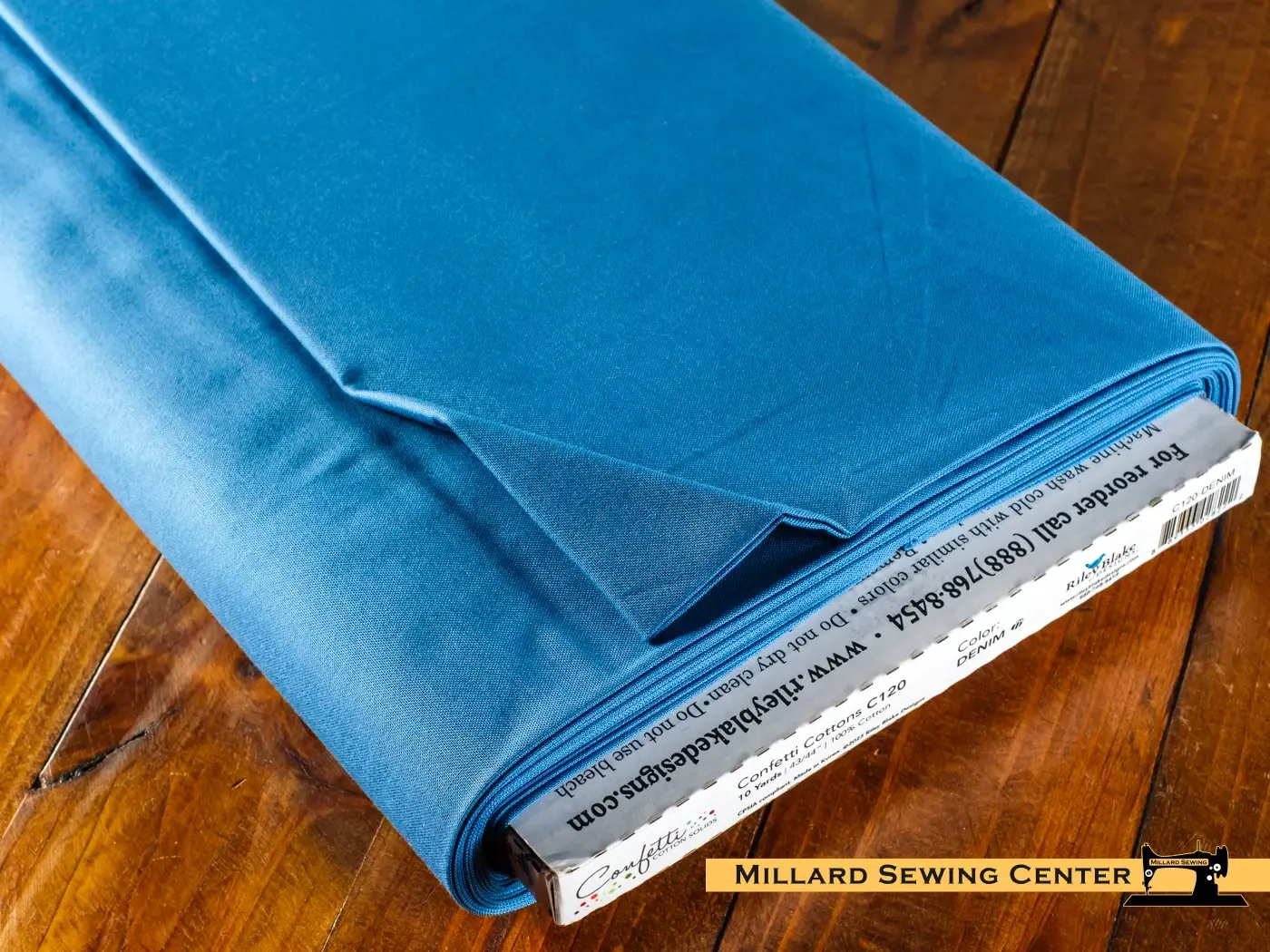 Cotton Fabric, 43″/44″ Wide Confetti Cotton™ in Denim by Riley Blake Designs