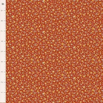 Cotton Fabric, 44″ Wide, Village Life- Mae Rust by Tilda