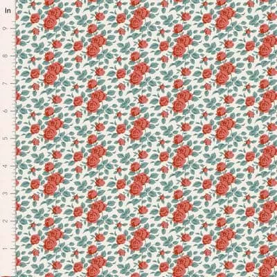 Cotton Fabric, 44″ Wide, Village Life- Margot Rust by Tilda