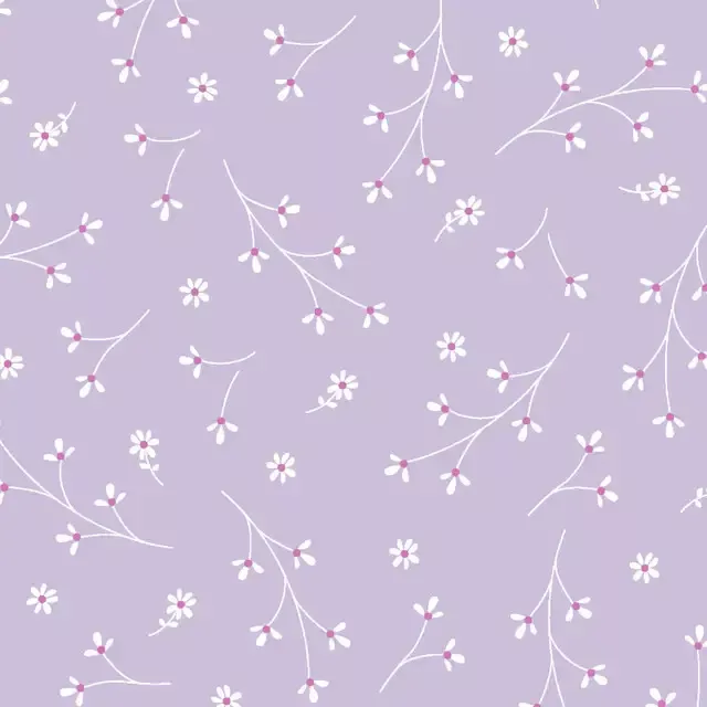 Cotton Flannel Fabric, 43″/44″ Wide Kimberbell Basics in Violet Pretty Petals by Maywood Studio