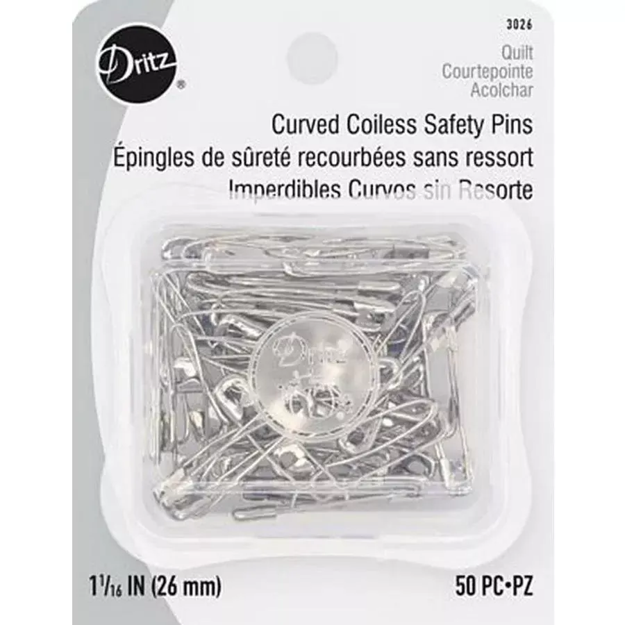 Curved Safety Pins Size 1