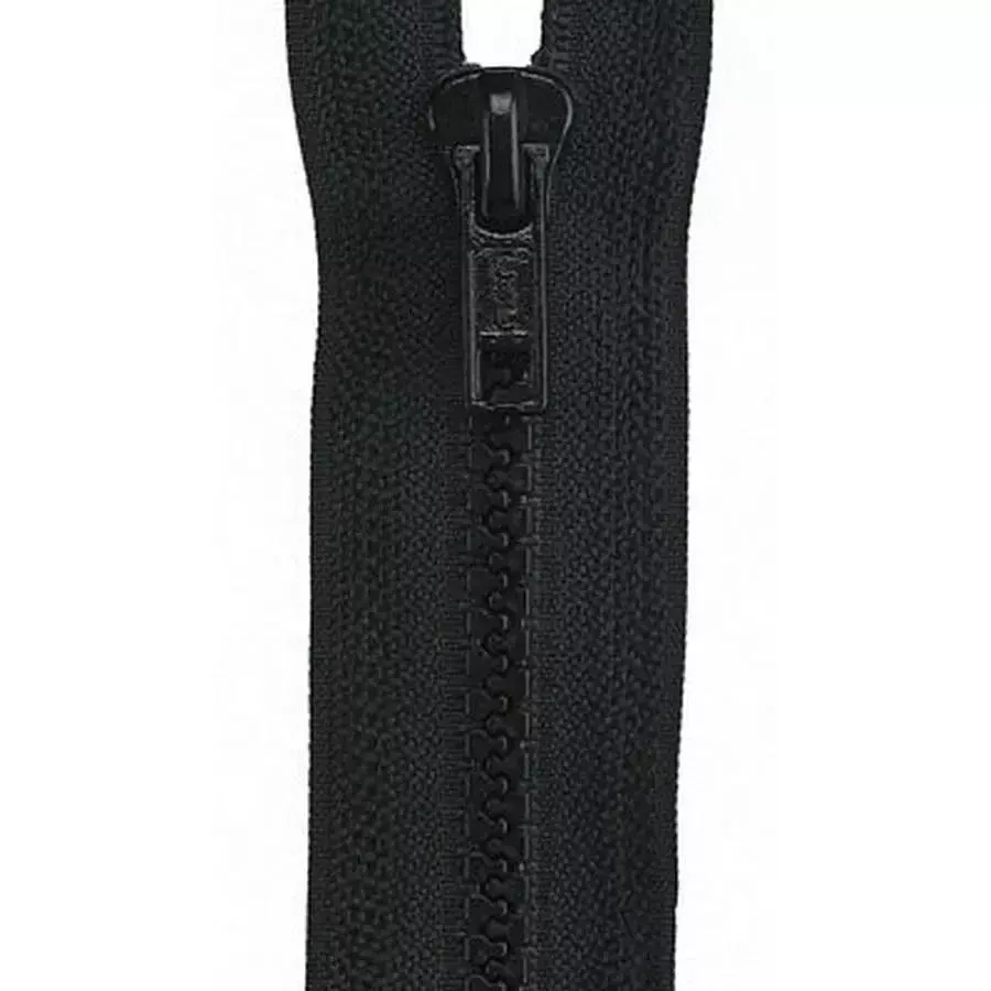 Dual-Separating Parka Zipper - 36in, Black (#2) BOX02