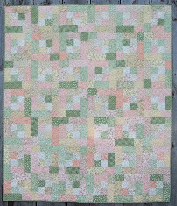 "Faded Blue Jeans" Flower Girl Finished Item Size; 70" x 82"