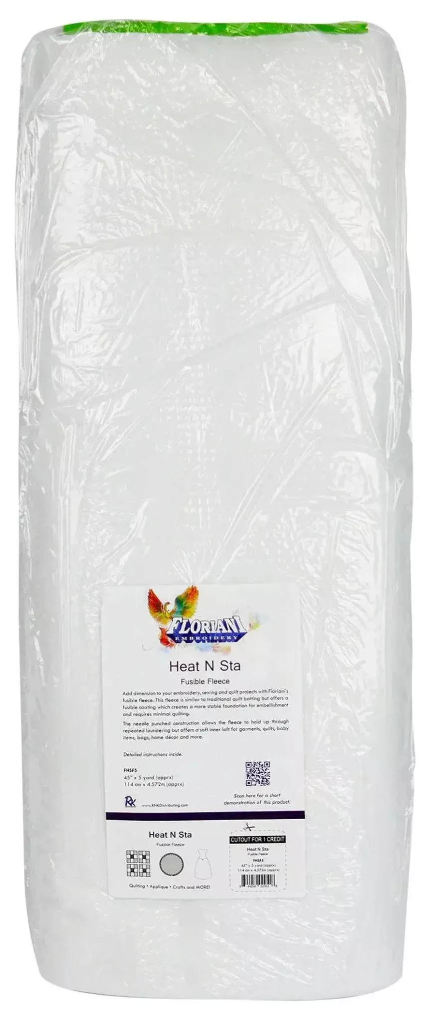 Floriani Heat N Sta Fusible Fleece, 45in x 5 yd