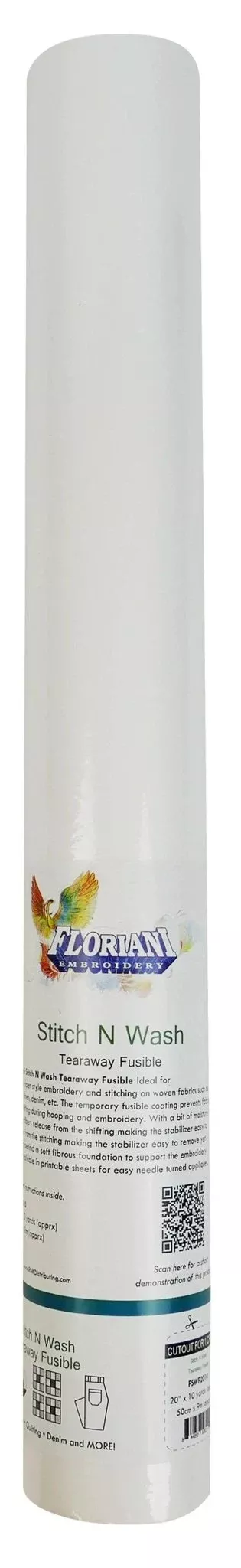 Floriani's Stitch N Wash Fusible (Water Soluble Tearaway) 20 in x 10 yds