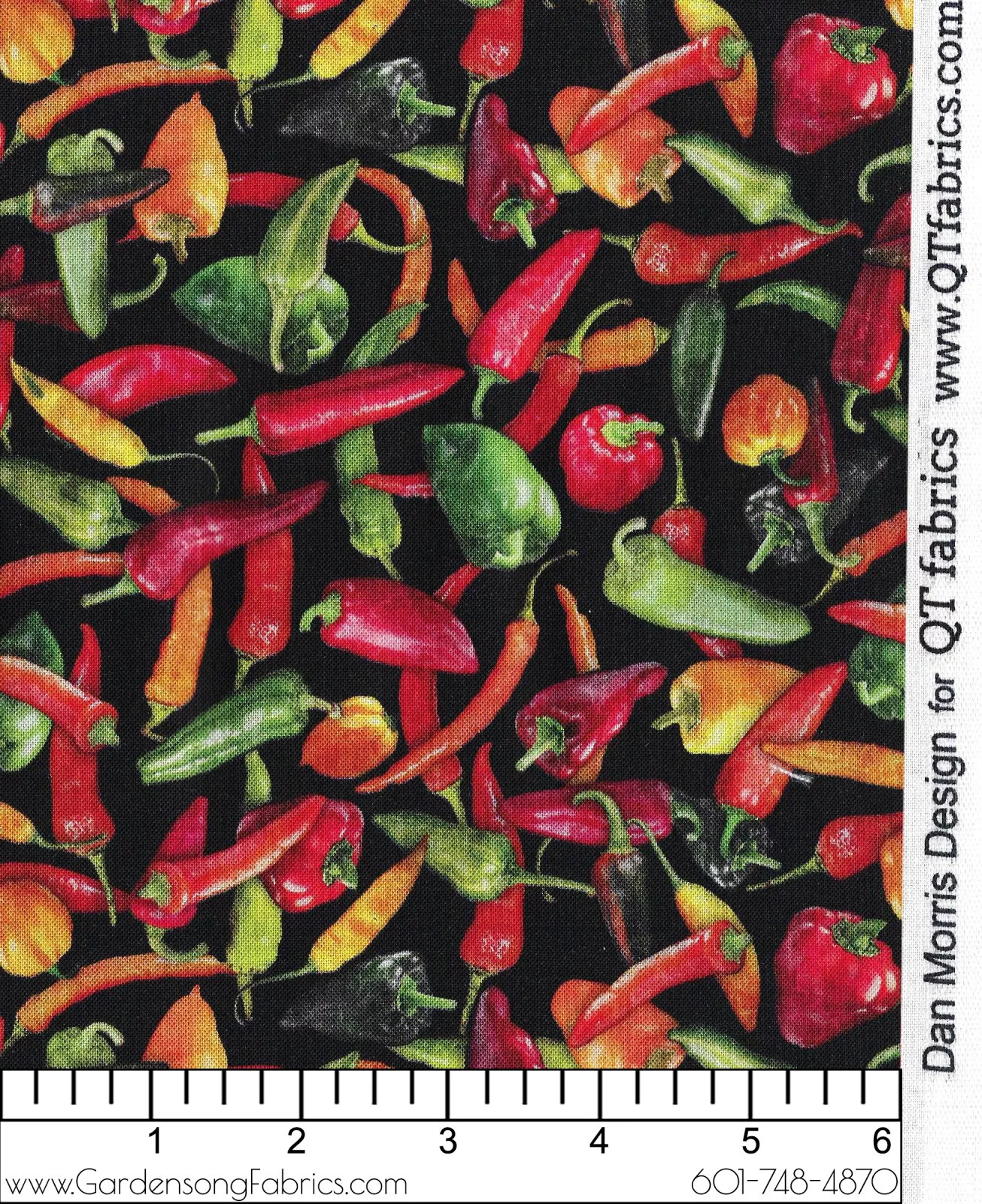 Fresh Hot Chili PeppersQT Fabric 28464-J