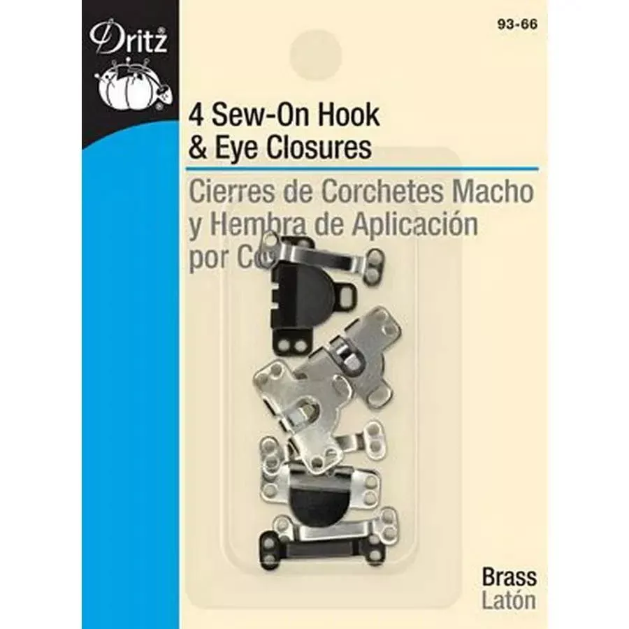 Hook & Eye Closures-Assorted 4ct BOX06