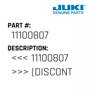 >> - Juki #11100807