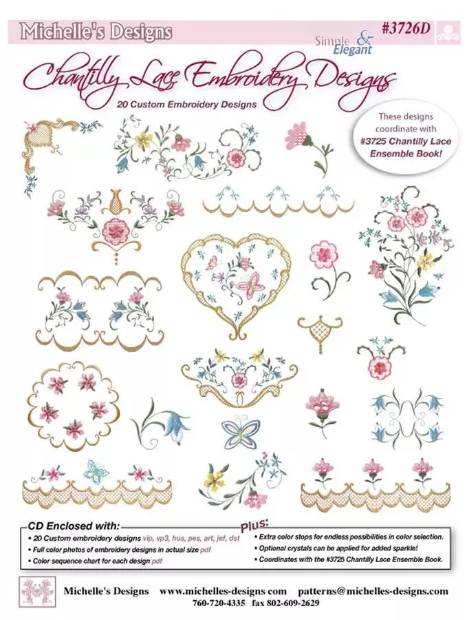 Michelles Designs - Chantilly Lace Embroidery Designs (#3726D)