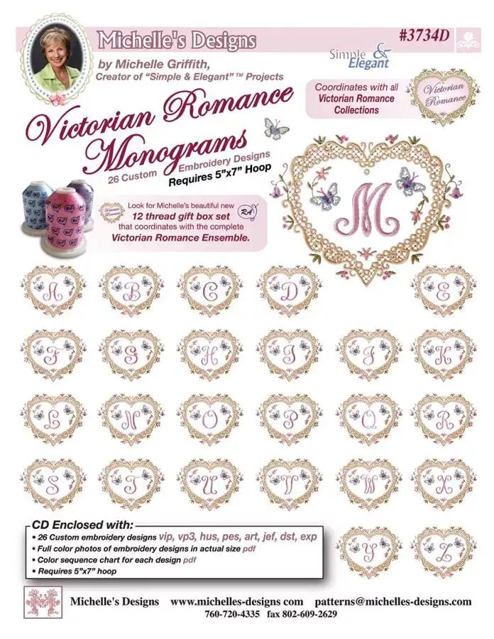 Michelles Designs - Monogram Embroidery Designs (#3734D)