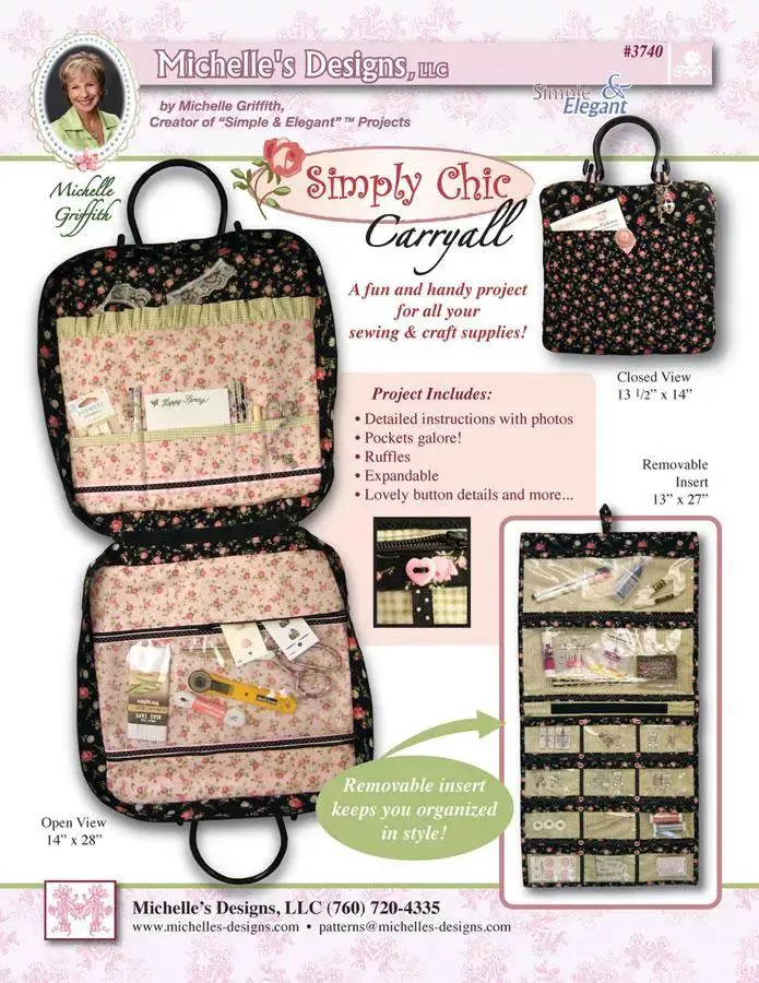Michelles Designs - Simply Chic Carry All Pattern (#3740)