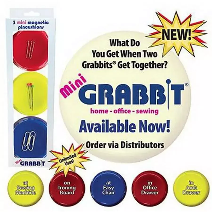 Mini Grabbit Pincushions 3 Ct