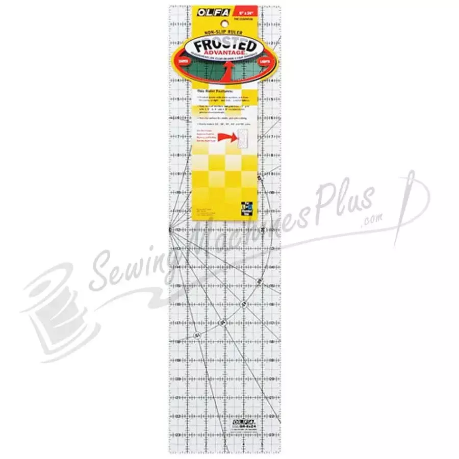 OLFA 6 inch x 24 inch Frosted Ruler (OQR624)