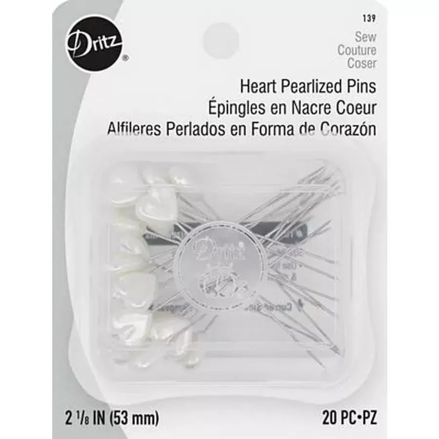 Pearlized Heart Pins