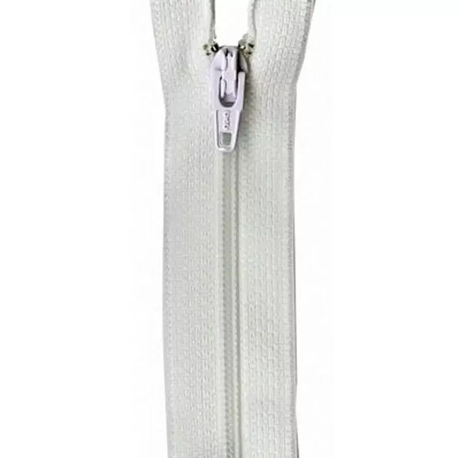 Polyester Zipper 22inWhite BOX03