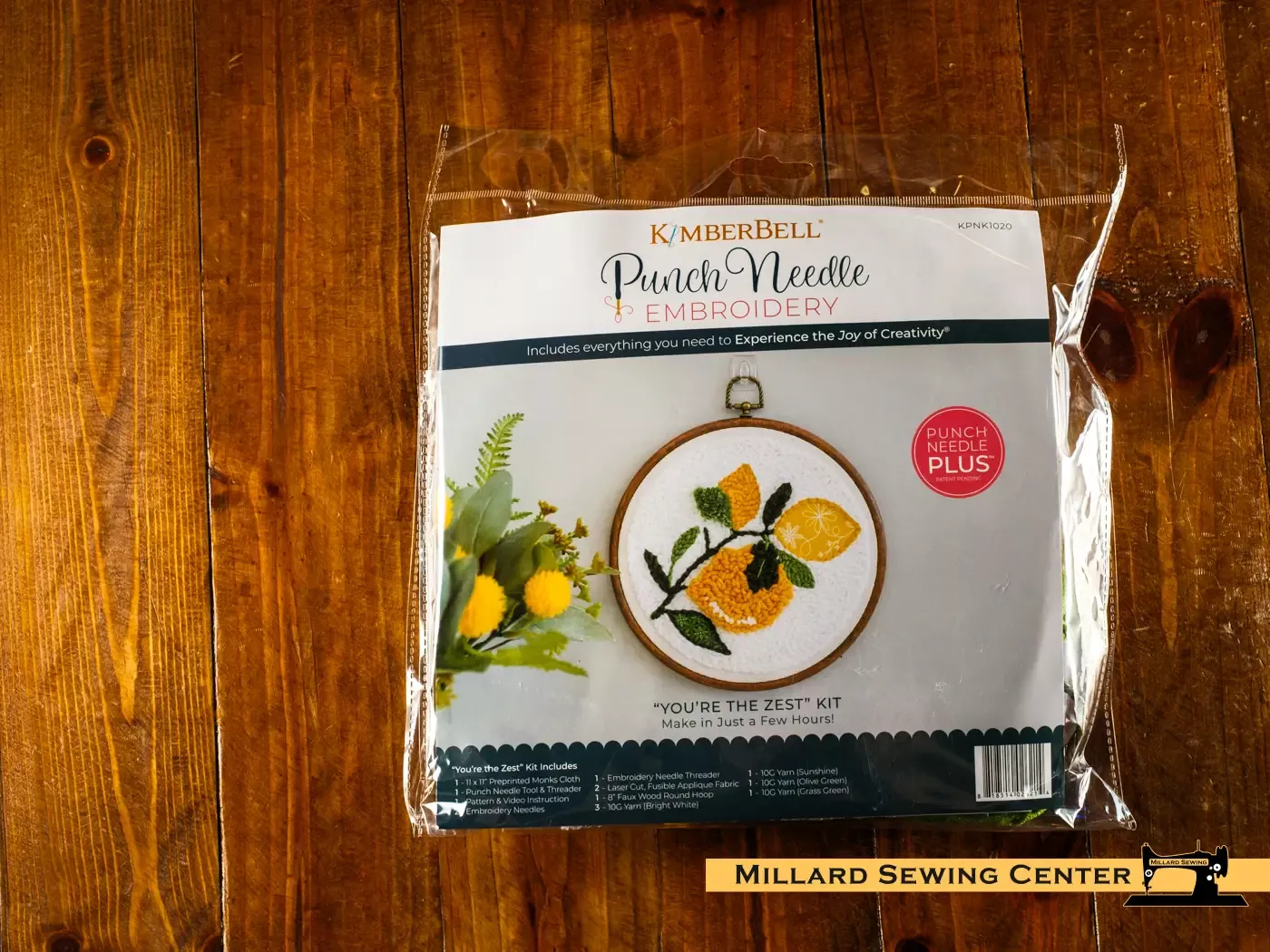 Punch Needle Embroidery Kit, You’re the Zest by Kimberbell