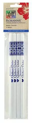 Roxanne Quilters Choice Chalk Pencils -White 4/pk (rx-bpen-w)