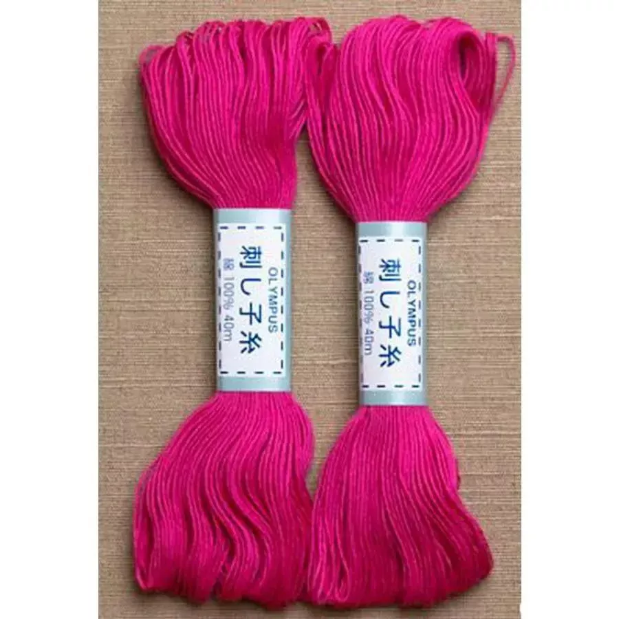Sashiko Cotton 22yd HOT PINK