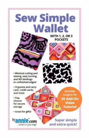 Sew Simple Wallet Pattern by Annie