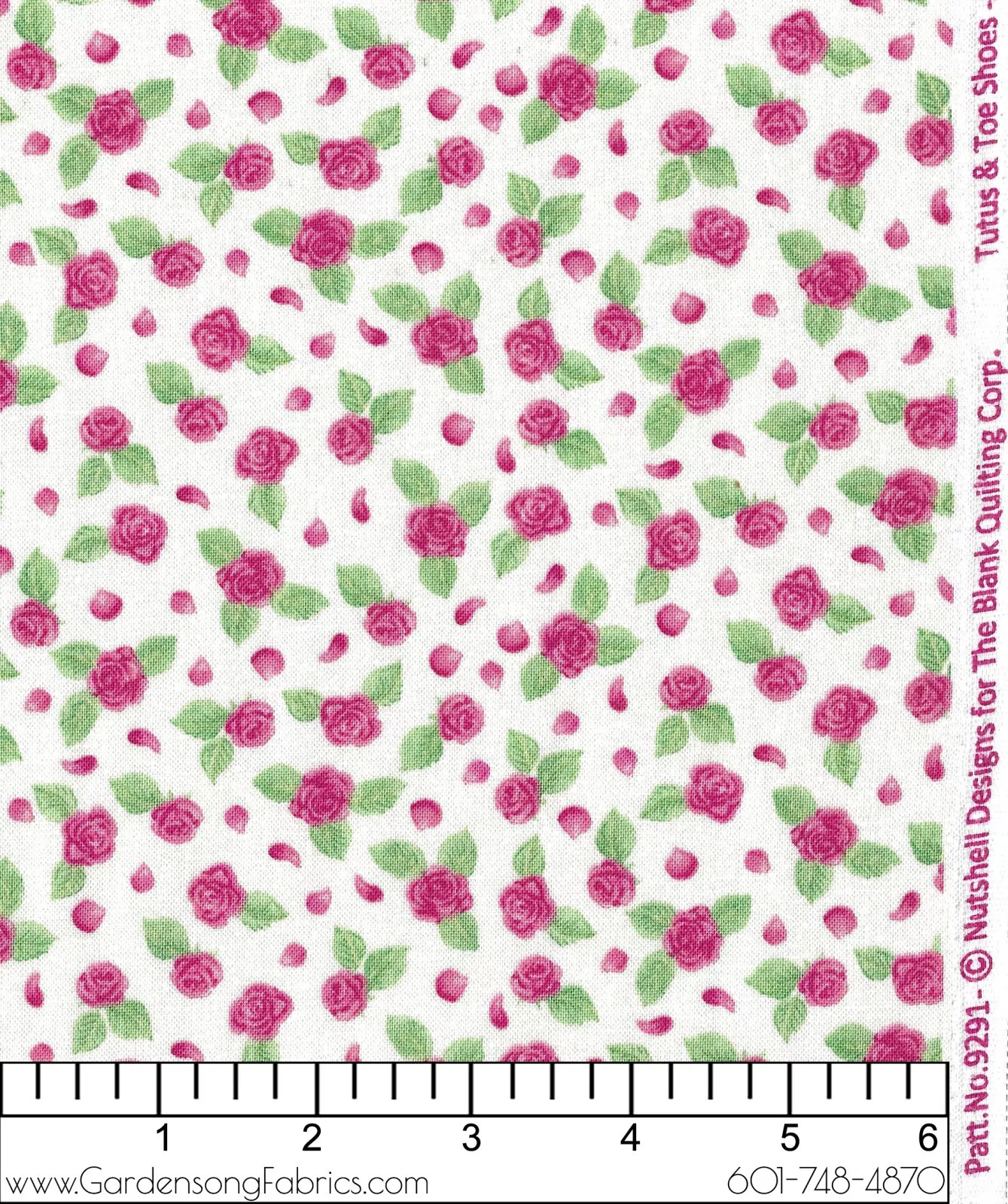 Small Roses WhiteBlank Quilting 9291-01