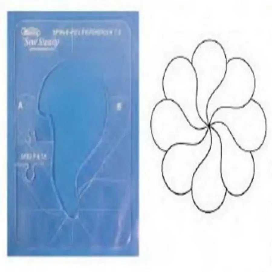 Spin-E-Feather 4-pc Template Set - Long Arm