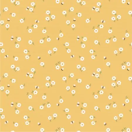 Yellow Daisy and Bees You are Invited Promise Me Poppie Cotton