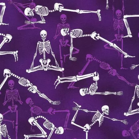 Yoga Skeletons Midnight Purple Lights Out