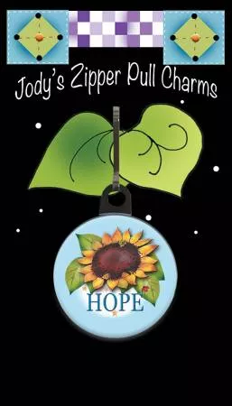 Zipper Charm Hope Sunflower