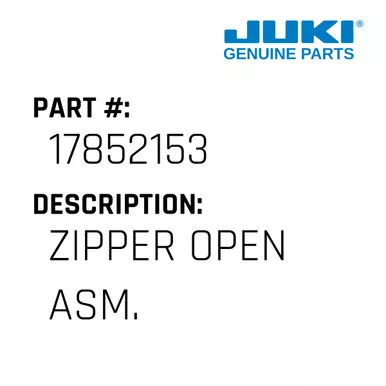 Zipper Open Asm. - Juki #17852153