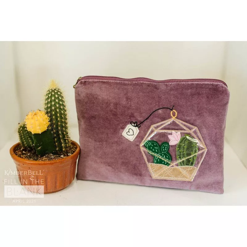 Zipper Pouch Blank Amethyst Velveteen Kimberbell