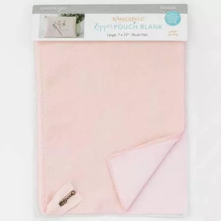 Zipper Pouch Blank Blush FeltLARGE