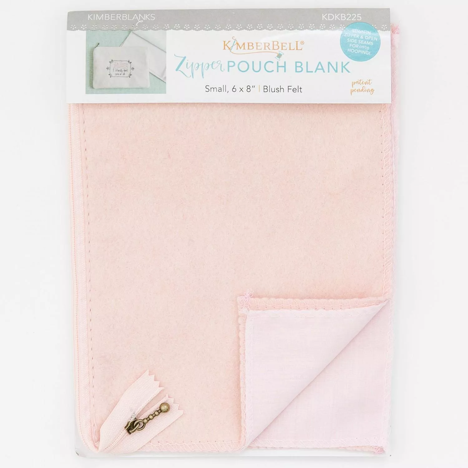 Zipper Pouch Blank Blush Feltmall