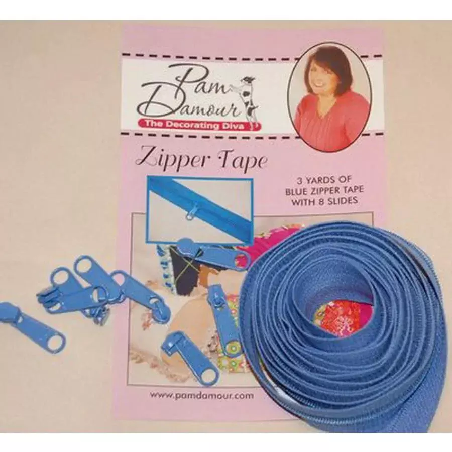 Zipper Tape 3yds Blue