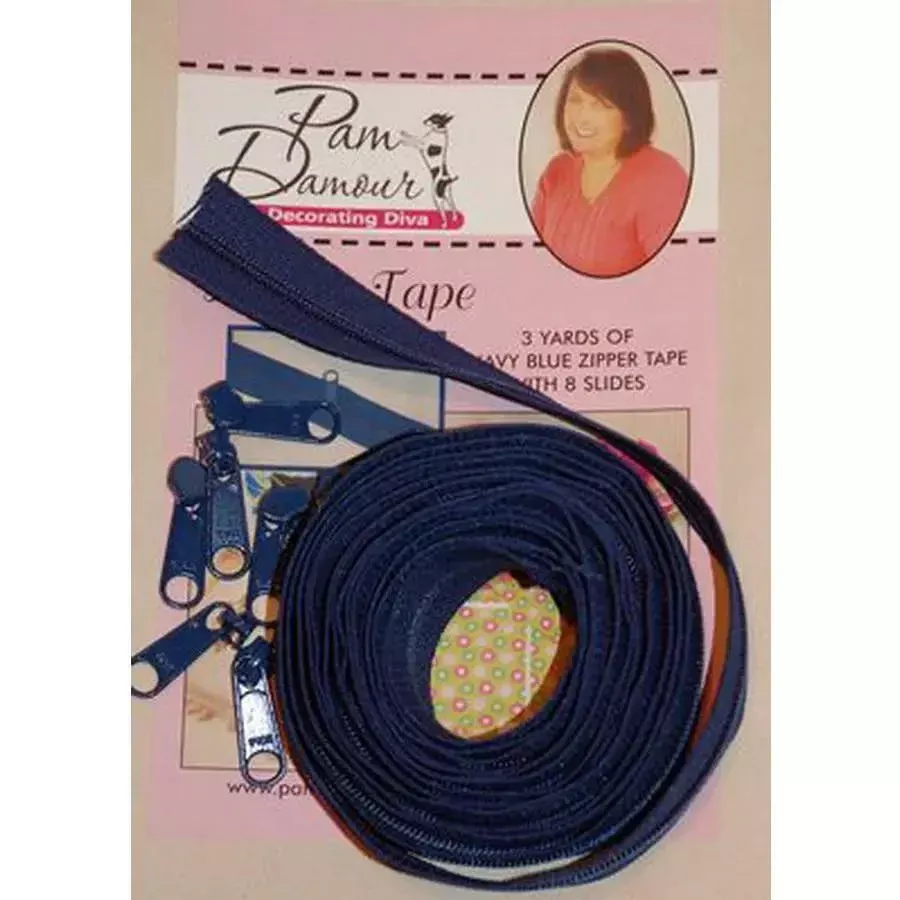 Zipper Tape 3yds navy