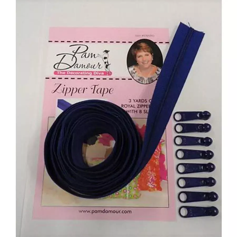 Zipper Tape 3yds Royal Blue