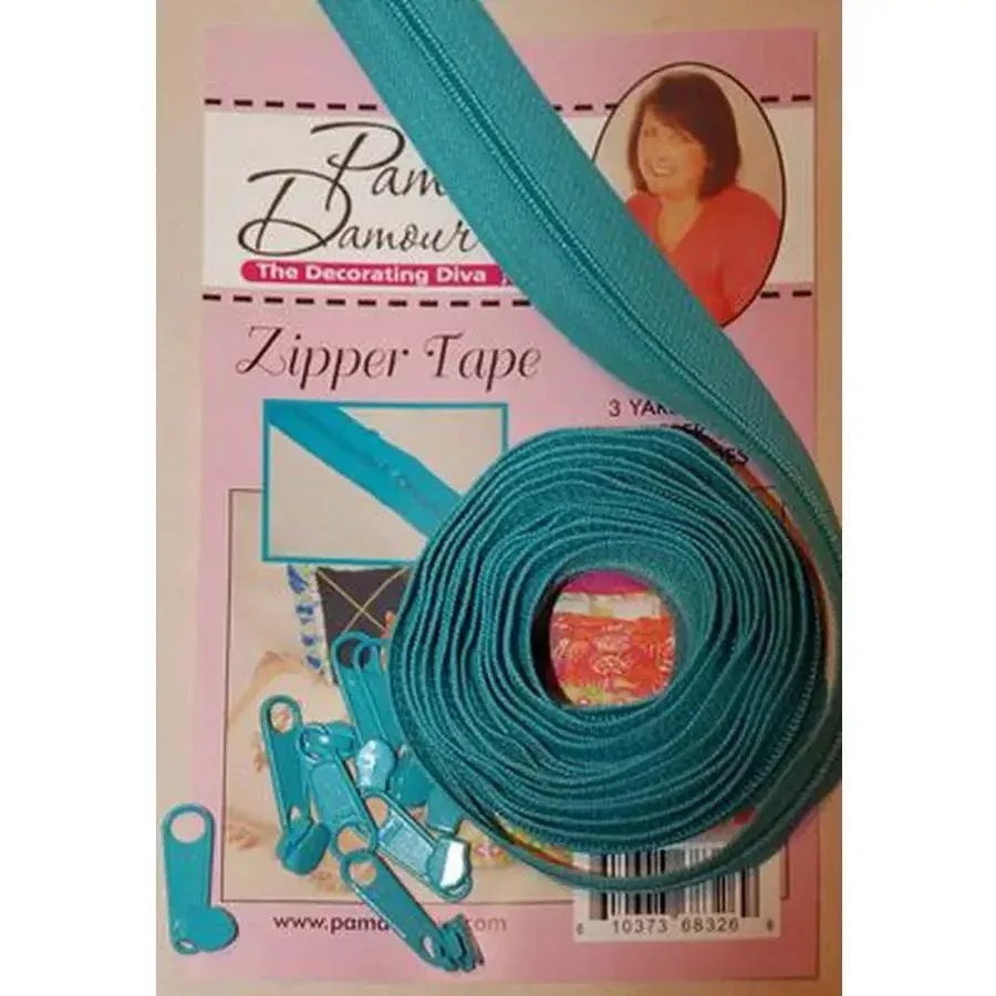 Zipper Tape 3yds teal