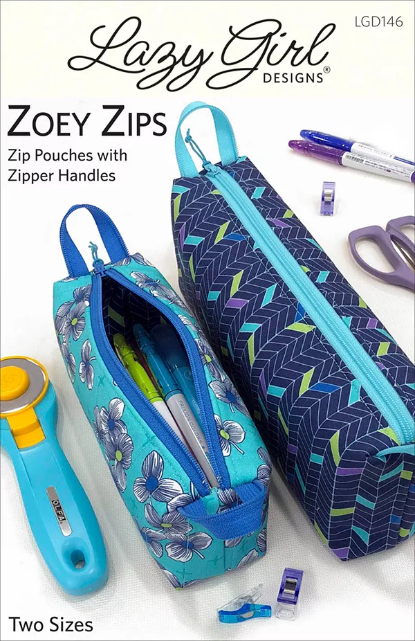 Zoey Zips Pattern for Zippered Bags
